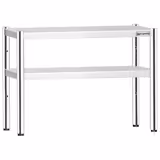 Aufsatzbord Edelstahl - 2 Etagen - 1000x370mm - höhenverstellbar