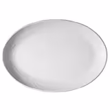 (12 pcs) CLASSICO - Assiette kebab ovale - Porcelaine - 360x360mm - Blanc