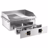 Fry-top electric - 9,0 kW - suprafață Netedă & Striată - de banc