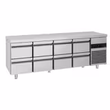 Table réfrigérée PREMIUM - 2330 x 700 mm - avec 8 tiroirs