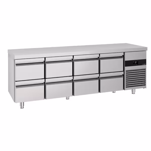 Koelwerkbank PREMIUM - 2330x700mm - met 8 lades
