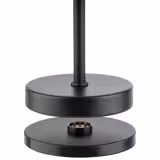 (4 unid) Candeeiro de mesa - MERLE MICRO - recarregável sem fios - regulável em 3 níveis - Ø80mm - Preto - IP54