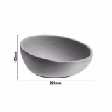 (6 Stück) Schale - ELEMENT - Beton - 1,1 Liter - Ø 220mm - Grau