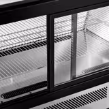 Koelvitrine - tafelmodel - 160 liter - 874mm - schuifdeuren - gebogen ruit - met 2 schappen - NL