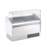 Vitrine à glace LEVI – 1620 mm – refroidissement statique – pour 9+9 bacs à glace de 5 litres – Blanc