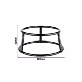 Buffetstandaard MULTI ROUND - zwart gecoat metaal, PVC - rond - 180x180mm - Hoogte: 80mm - met antislip