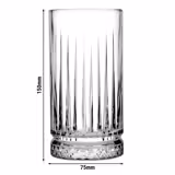 (12 stuks) longdrinkglazen - Elysia - 445ml - Transparant - met CE-kenmerking