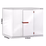 Cella frigorifera TN - 3130x5410mm - 30,46m³ - con pavimento - pannello 80mm
