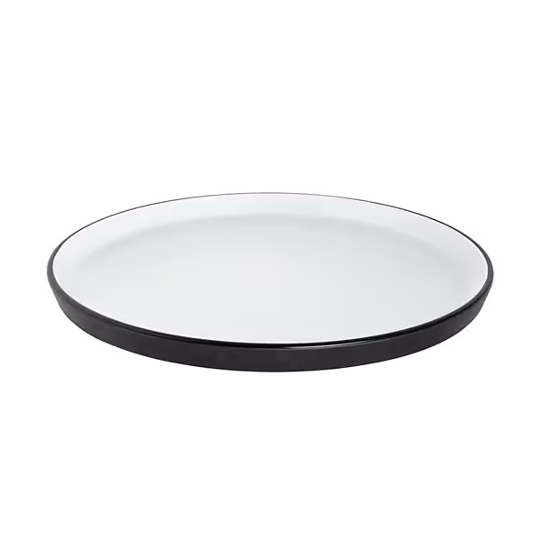(6 stuks) COSMIC - bord - vlak - rond - porselein - Ø250mm - zwart