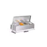 Commercial Condiment Holder - 4x GN 1/6 - 100mm Deep