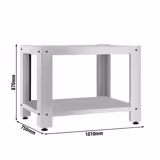 Podstavec - 1010x750 mm | výška: 870 mm - nerezová ocel | s policí - kompatibilní s POE430N a POE4430N