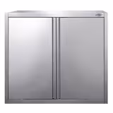 Szafka wisząca ze stali nierdzewnej PREMIUM - 800x400mm - z drzwiami suwanymi - 1000mm wysokości