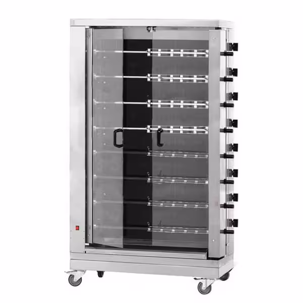 Elektrische kippengrill roterend vitrokeramisch - 38,4kW - 8 spitten voor 48 kippen