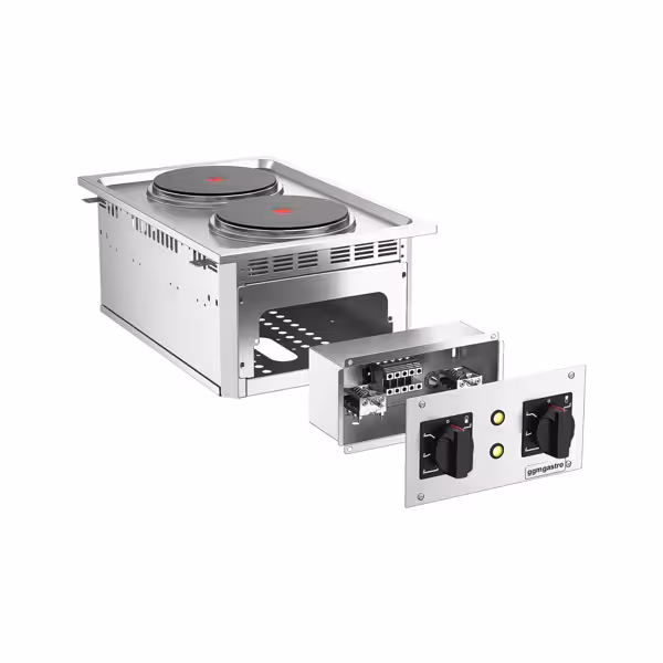 Built-in electric stove - 5.2 kW - 2 round hotplates