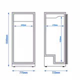 Lagerkühlschrank Edelstahl ECO - 600 Liter - mit 1 Tür