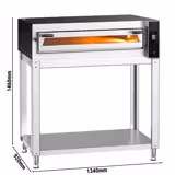 Električna peć za pizzu Profesionalna - 1340x920 mm - 6 x 35 cm (Široko) - za Ø 35 cm pizzu - do 400 °C - Elektroničko (digitalno) - mogućnost slaganja (modularno) - uklj. postolje