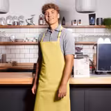 (6 pieces) KARLOWSKY | Basic Bib Apron – Sun Yellow - 750×900 mm - Adjustable Neck