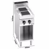 Elektrisch fornuis – vrijstaand - 5,2kW - 2 ronde platen - open onderstel