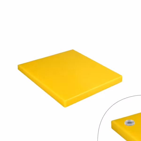 Cutting/Chopping board with anti-slip feet - 250x400mm - HACCP compliant - Yellow