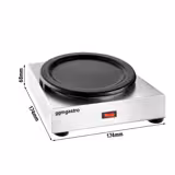 Warmhoudplaat RVS - met glazen oppervlak - 60 W - voor 1 koffie- of theepot elk Ø174mm