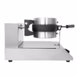 Piastra per Waffle professionale - Singola - Digitale - 1,3kW - Forma: Rotonda - Ø 185mm - con piastra girevole a 180° e indicatore della temperatura - piastre di cottura rivestite in Teflon