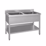 Lavello ECO - 1200x700mm - con ripiano di fondo - con 2 vasche