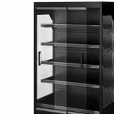 Vitrina mural refrigerada - 1002x700x2000mm - 440L - con 2 puertas correderas de vidrio y 4 estantes - Negro