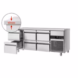 Koelwerkbank PREMIUM - 1865x700mm - met 6 laden