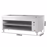 Buffet warmhoud KOPENHAGEN - 2310mm - met bain-marie - voor 6x GN 1/1