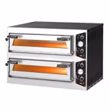 Elektrisk pizzaugn (el-däck/box) - med chamottesten - 917x884 mm - 4+4 x Ø 30 cm - 2‑däck - 450 °C - Manuell