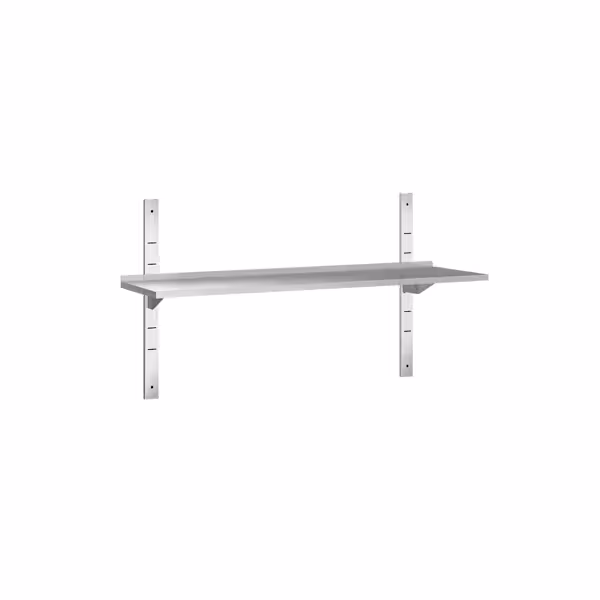 Mensola a parete in acciaio inox PREMIUM - 1500x400mm - con 1 ripiano