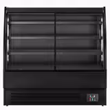 Väggkyl - 1 500 mm - 480 l - med 2 dubbelglasade skjutdörrar & 3 hyllor - svart