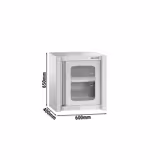 Edelstahl Wandhängeschrank - 600x400mm - mit Glasflügeltür - 650mm hoch