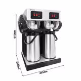 Filtrační kávovar - 2× 2,2 l - vč. 2 termosky s pumpičkou & 2 držáky filtru & 10 filtrů