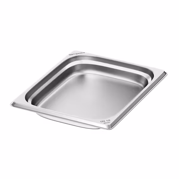 Ruostumattomasta teräksestä valmistettu säiliö GN 1/2 - Korkeus: 40mm