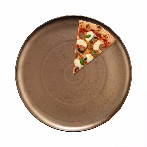 (12 unid) Prato para pizza - Porcelana - Ø310mm - Bronze