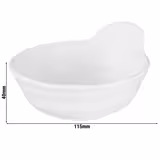 (6 db) Tál - ZEN - melamin - 0,15 l - szögletes - 115x115 mm; magasság: 40 mm - halmozható - fekete