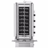 Grill kebab gaz - 4 brûleurs - incl. 2 pare-éclaboussures