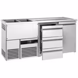Comptoir de bar réfrigéré PREMIUM - 1950x700mm - 1 porte & 3 tiroirs