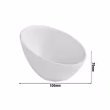 (6 pz) Coppetta per salse - ZEN - Melamina - 80ml - quadrata - 100x100x70mm - Bianco