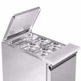 Saladette réfrigérée ECO - 450mm - 102L - 1 porte - avec découpe pour 1x GN 1/1 & Couvercle inox