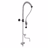Monobloc pre-rinse spray unit 6000 - wall-mounted - with twin levers, swivel spout, spray gun, flexible hose & wall bracket included - height 1115mm