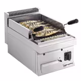 Gas lavasteengrill - 5,5kW - Tafelmodel - RVS - Kantelbaar grillrooster