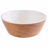 (6 Stück) Schale - CRAZY WOOD - Melamin - 1,2 Liter - Ø 205mm - Braun