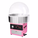Macchina per zucchero filato - Ø 52cm - 950W - Rosa - incl. cupola paraschizzi