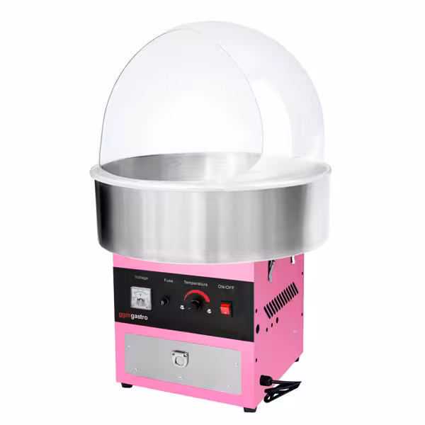 Zuckerwattemaschine - Ø 520mm - 950 Watt - Rosa - inkl. Hygieneschutz