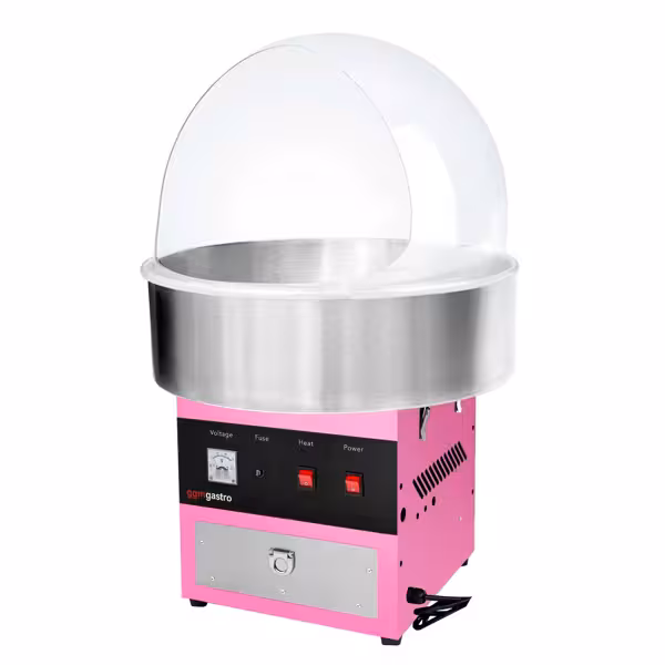 Zuckerwattemaschine - Ø 520mm - 950 Watt - Rosa - inkl. Hygieneschutz