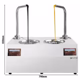 Автоматична темперувальна машина для шоколаду - 2x 5,5 кг - 1900 Watt - з 2 кранами