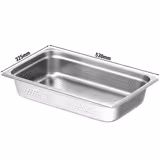 Edelstahl-Behälter GN 1/1 - gelocht - Höhe: 100mm