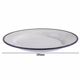	(6 bucăți) Farfurii - ENAMEL LOOK - Melamină - Ø 245 mm, înălțime: 25 mm